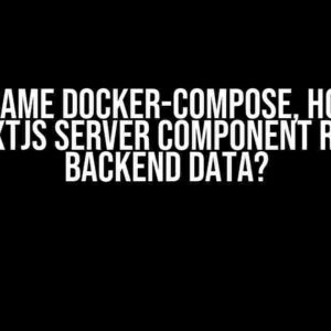 In the Same Docker-Compose, How Does the Nextjs Server Component Request Backend Data?