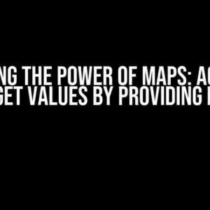 Unlocking the Power of Maps: Accessing Target Values by Providing Keys